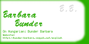 barbara bunder business card